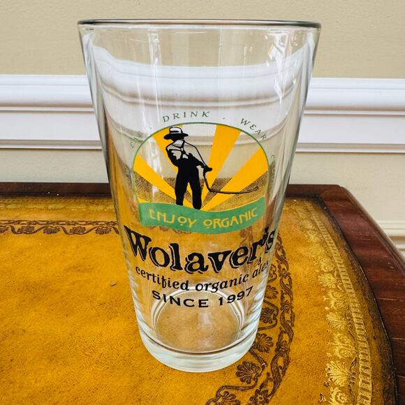 4 Beer Craft Ales Brew Pint Glasses Budweiser Goose Island Wolavere Otter Creek - Picture 5 of 7